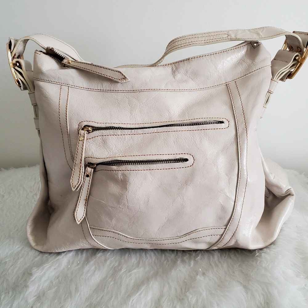 Maxximum Leather Handbag Ivory